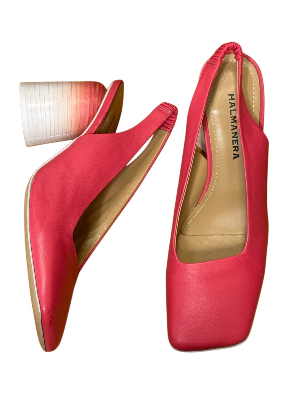 Halmanera Square Toe Slingback Ombre Heel